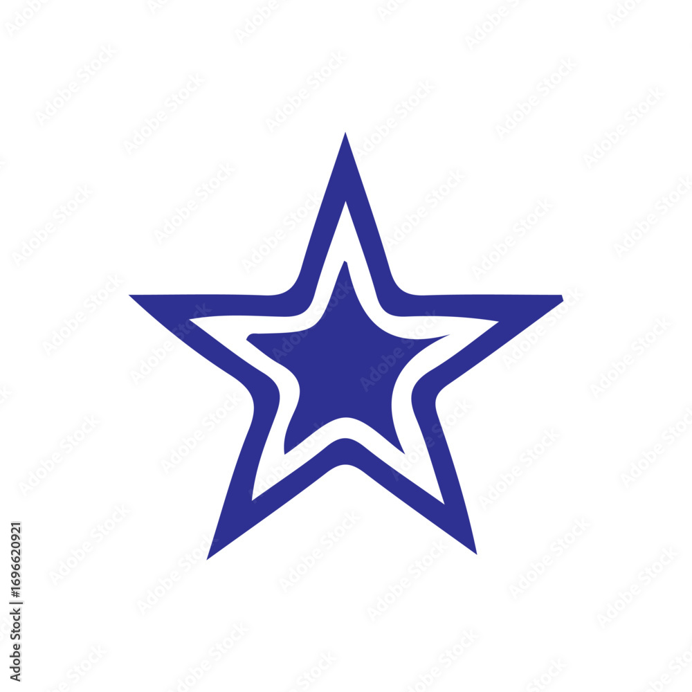 Obraz premium blue star on a white background