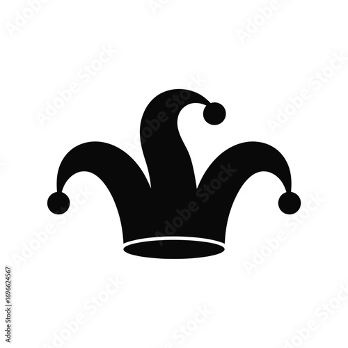 Jester Hat Icon Silhouette fool joker