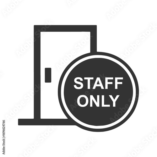 Staff Only Icon – Restricted Entry Symbol for Private Areas and Workplaces