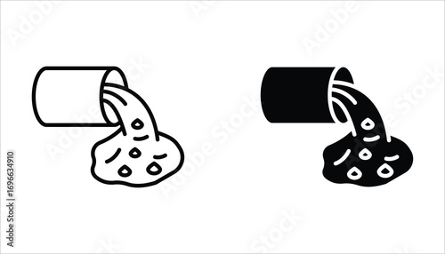 wastewater icon set, flat illustration of vector icon on white background.