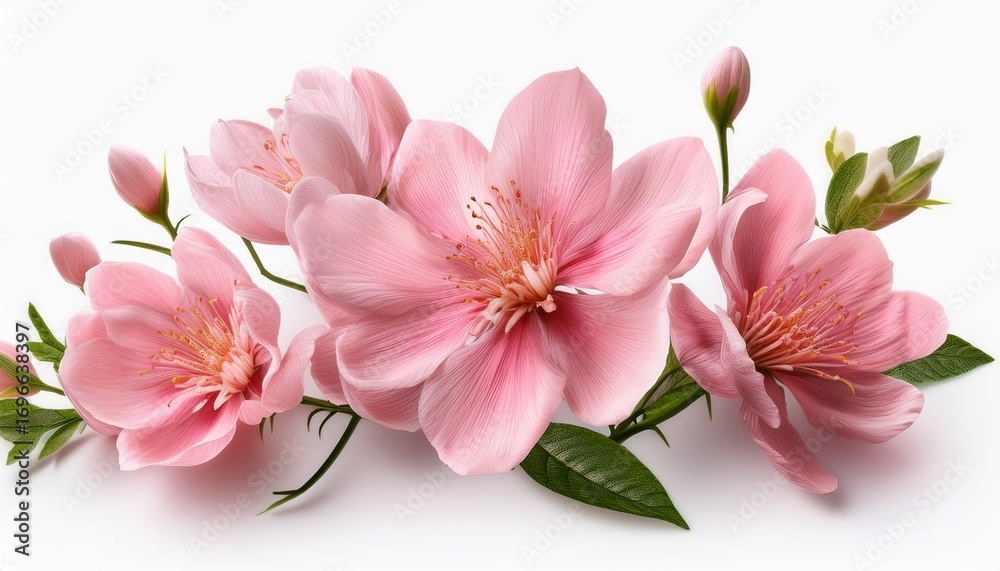 Fototapeta premium pink flowers isolated on white background