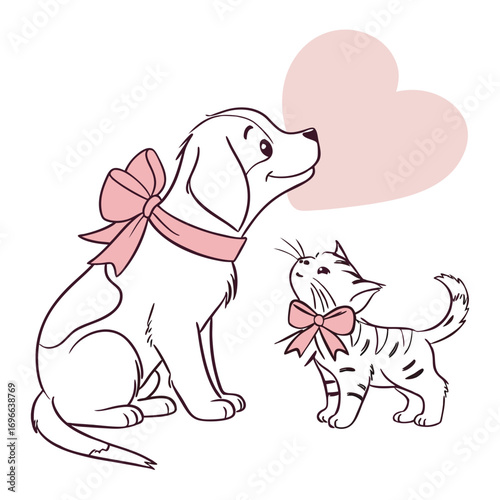 Print Cute Pets Support Breast Cancer Awareness