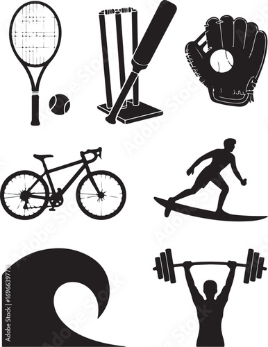 Dynamic sports icons for active lifestyles and training