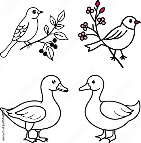 Set of hand drawn birds ,Tropical Birds ,Democratic Republic of the Congo and Birds
Colorful collection of abstract birds


