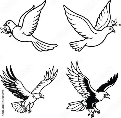 Set of hand drawn birds ,Tropical Birds ,Democratic Republic of the Congo and Birds
Colorful collection of abstract birds



