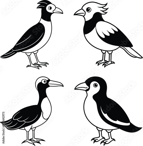 Set of hand drawn birds ,Tropical Birds ,Democratic Republic of the Congo and Birds
Colorful collection of abstract birds


