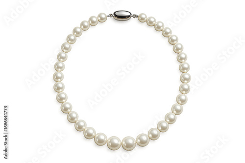 Wallpaper Mural pearl necklace on white background Torontodigital.ca