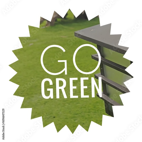 go green environmental message nature background