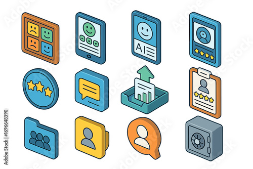 Ui, ux flat icon set for web design and user interface enhancements