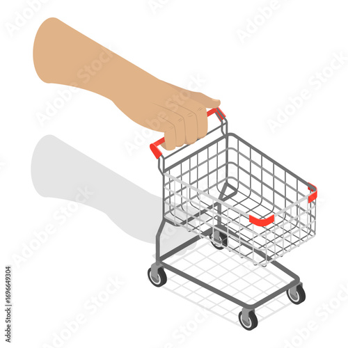 3D Isometric Flat Vector Illustration of Online Shopping, Delivery Service. Item 3