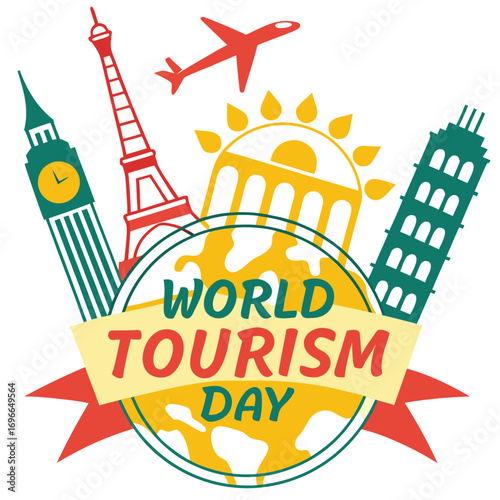  Tourism day world travel concept plane around the world travel and tours 2025