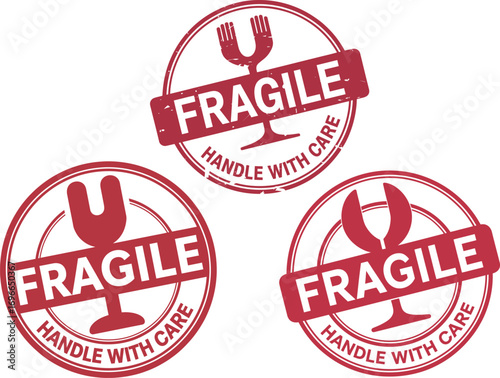  Fragile Handle With Care Warning Label Set