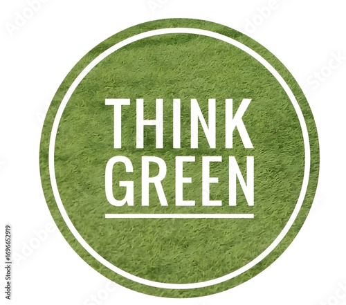 think green sustainable environmental badge