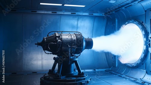 Jet Engine Test Firing: Powerful Thrust Demonstration