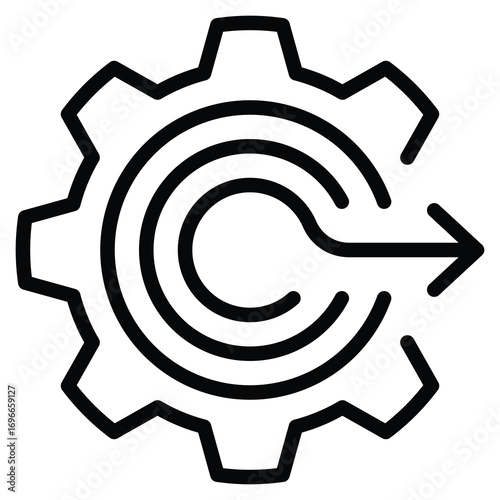 Alignment Icon Line Vector Illustration 