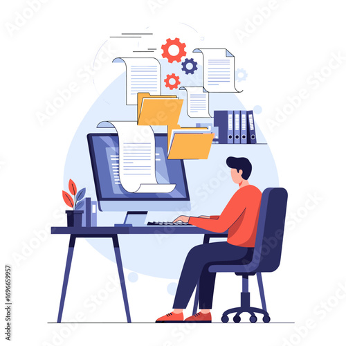 Digital document management and information organization for efficient data processing and workflow optimization