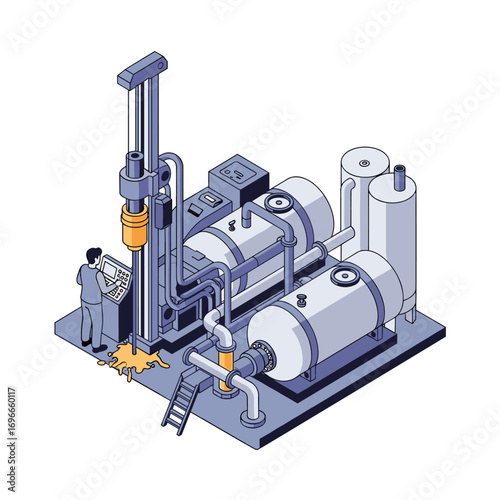 Industrial pumping system for chemical processing and manufacturing operations