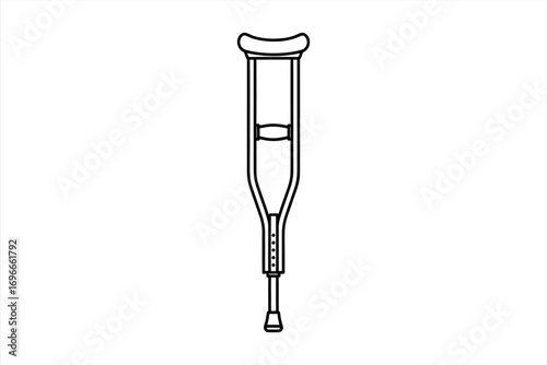 Medical crutch vector illustration