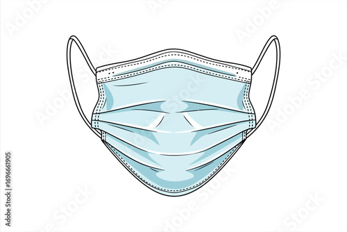 Medical face mask vector illustration 006