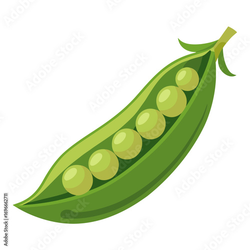 peas on the white background