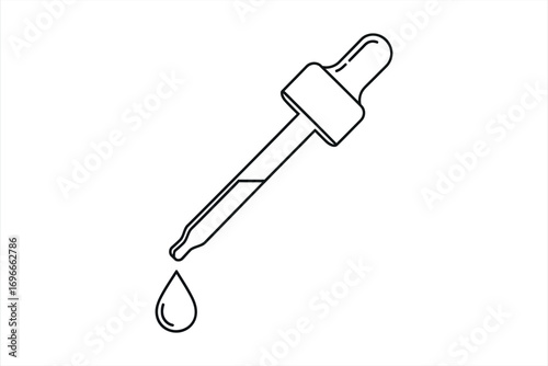 Dropper with Liquid Illustration