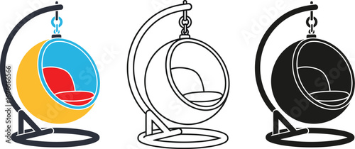 Stylish hanging pod chair offers modern comfort and relaxation