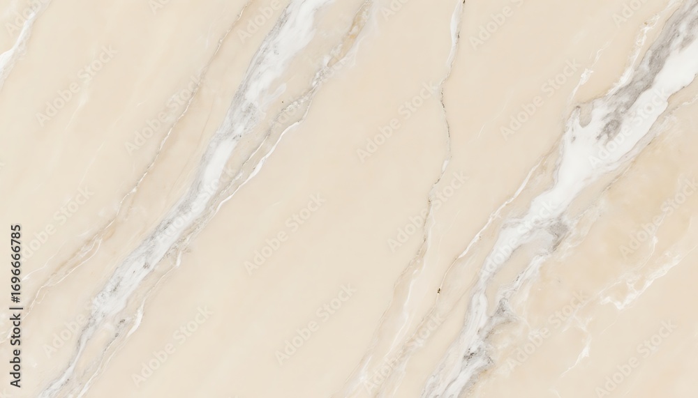 Fototapeta premium Elegant Light Beige Marble Texture with Subtle Gray and White Diagonal Veining for Luxurious Interior Design and Architectural Backgrounds