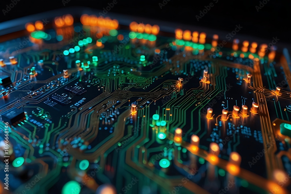 Obraz premium printed circuit board