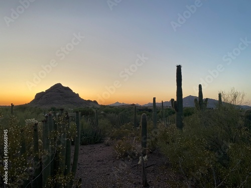 sunset in the mountains