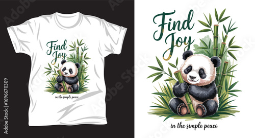 panda graphic vector t shirt design print.