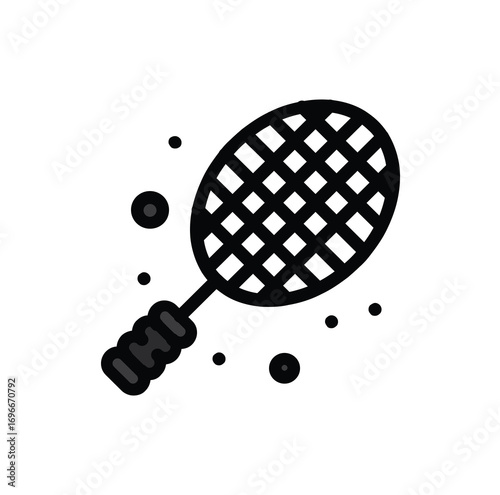 vector illustration of a racket