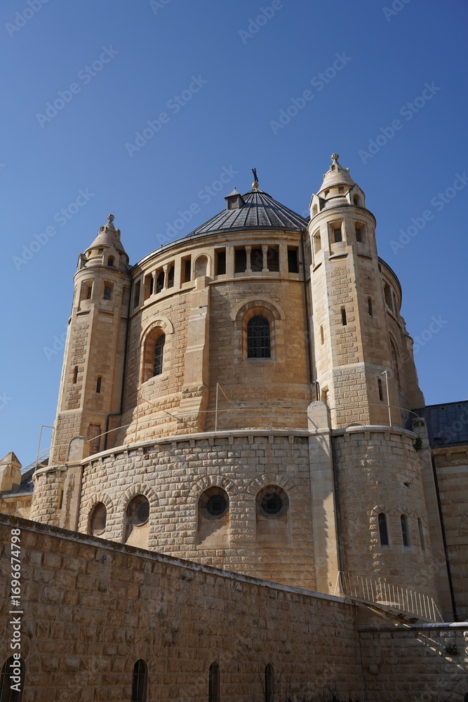 Abbey of the Dormition on Mount Zion near the Zion Gate in Jerusalem Abbey of the Dormition on Mount Zion near the Zion Gate in Jerusalem