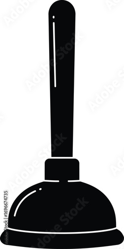 Plunger vector illustration scalable eps icon for tools and plumbing graphics