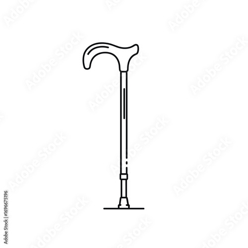 Adjustable height ergonomic grip walking cane for enhanced mobility and stability for seniors and individuals with mobility issues