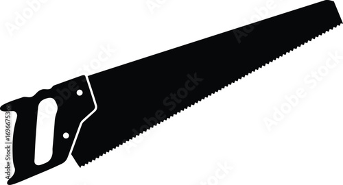 Classic hand saw vector graphic scalable tool illustration for design projects