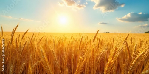 Golden wheat field shimmering under a summer sun, swaying gently in the breeze Vast expanse of ripe, golden grain ready for harvest Perfect rural landscape image , bread, wheat, pattern