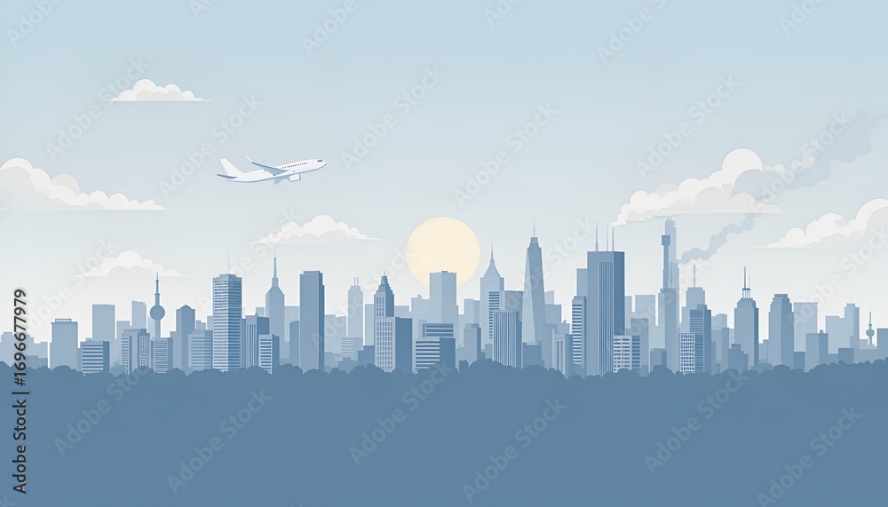 Fototapeta premium city in the sky background 