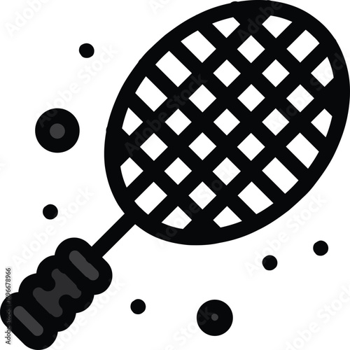 vector illustration of a racket