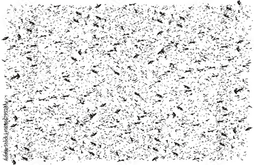 Subtle dust vector texture overlay. Monochrome abstract splattered background. Abstract vector noise. Small particles of debris and dust. Distressed uneven grunge overlay.