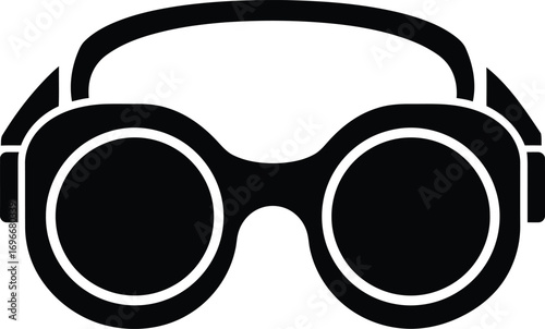 Vector illustration of goggles icon scalable for various graphic design applications