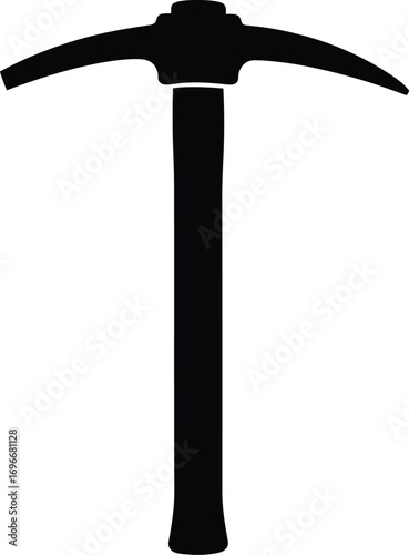 Scalable vector illustration of a pickaxe tool for mining and construction projects