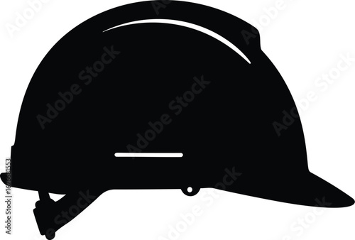 Silhouette of a hard hat safety helmet industrial construction work protective gear vector