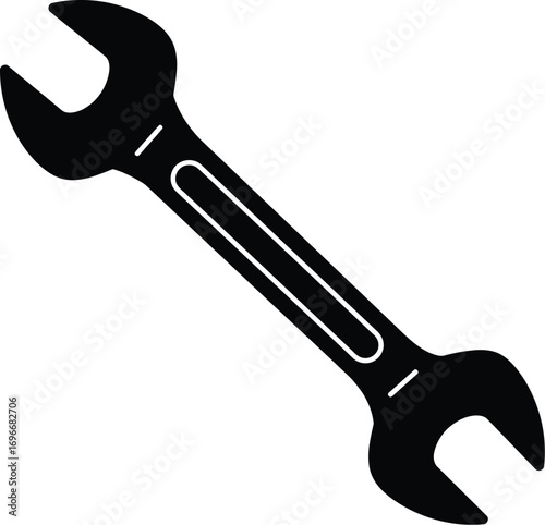 Scalable wrench vector illustration for repair and maintenance projects eps