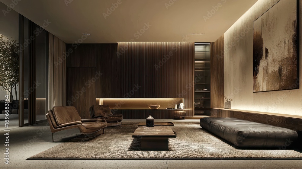 Fototapeta premium Modern minimalist living room