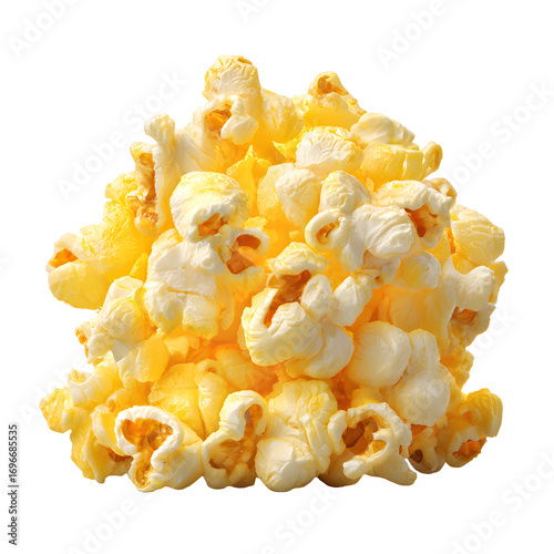 Popcorn Buttered Movie Night Snack isolated on transparent background