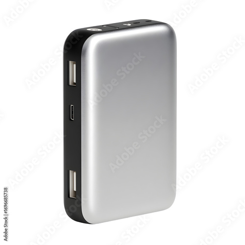 Power Bank Compact Charging On The Go isolated on transparent background