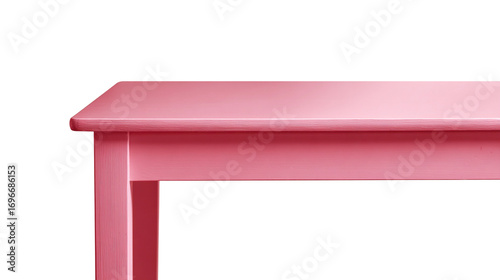Top of pink table on transparent background