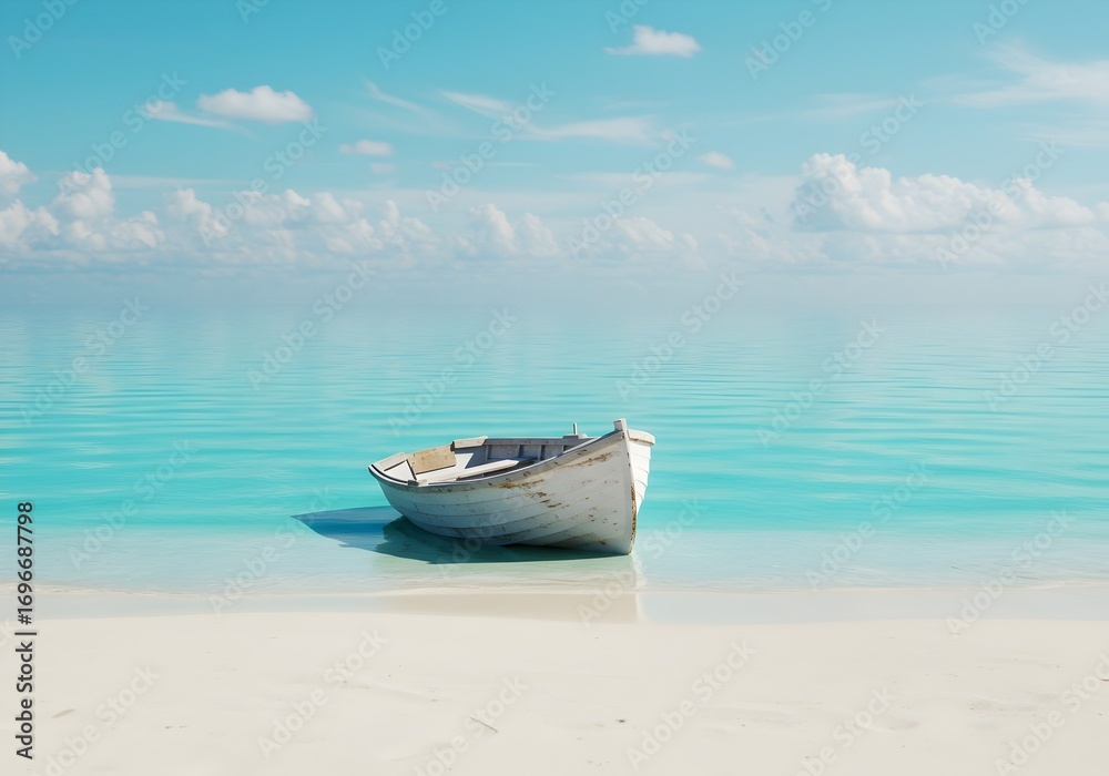 Obraz premium fishing boat on the beach