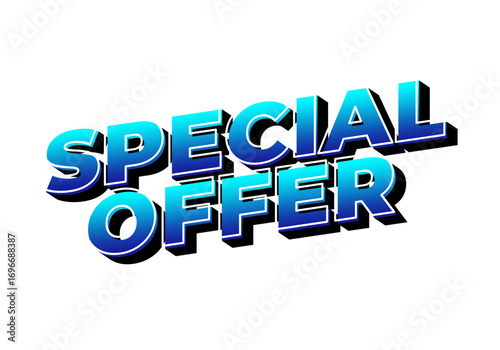 Bold text graphic featuring the words SPECIAL OFFER in a gradient blue color scheme with a shadow