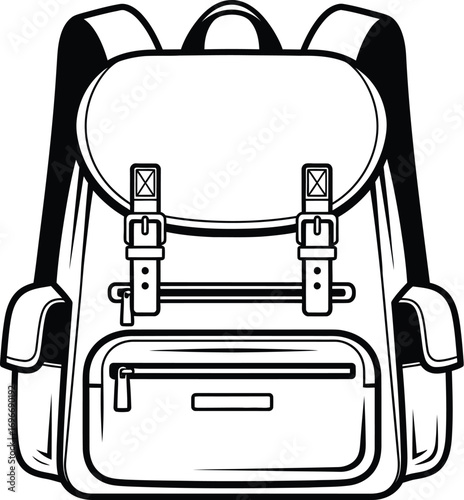 Classic canvas backpack for outdoor adventures and travel